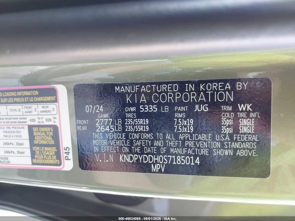 2025 KIA SPORTAGE PLUG-IN HYBRID X-LINE — I9