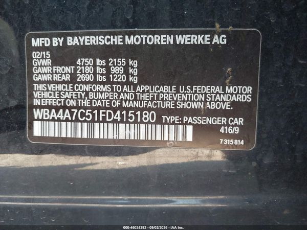 2015 BMW 428 GRAN COUPE XDRIVE