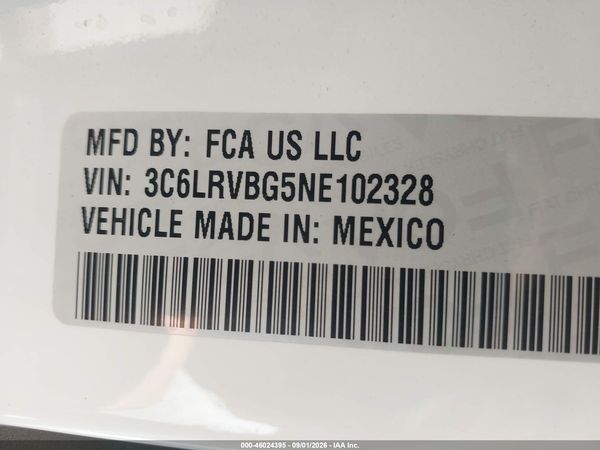 2022 RAM PROMASTER 1500 HIGH ROOF 136 WB — I9