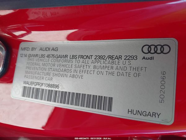 2015 AUDI A3 2.0T PREMIUM