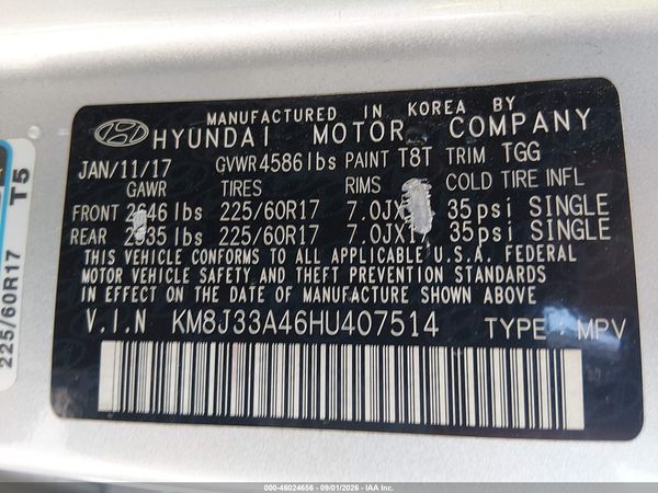 2017 HYUNDAI TUCSON SE — I9