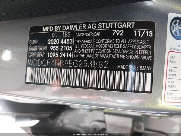 2014 MERCEDES-BENZ C 250 SPORT — I9
