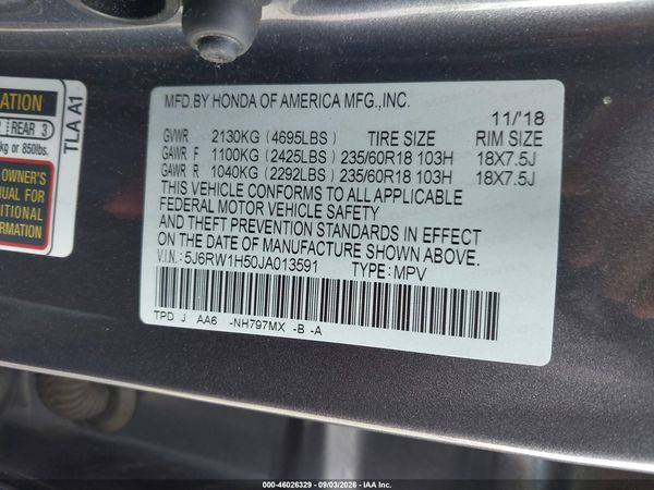 2018 HONDA CR-V EX