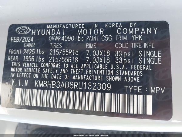 2024 HYUNDAI KONA SEL — I9