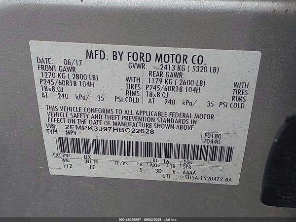 2017 FORD EDGE SEL