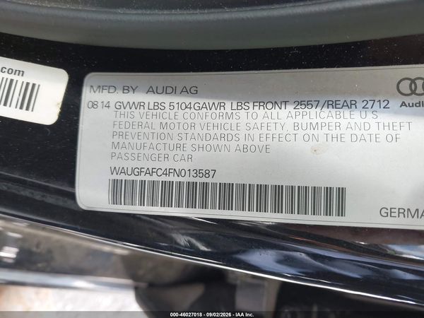 2015 AUDI A6 2.0T PREMIUM — I9