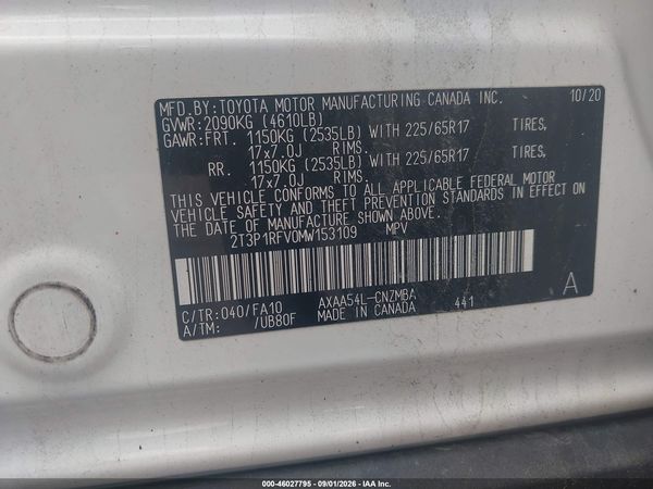 2021 TOYOTA RAV4 XLE