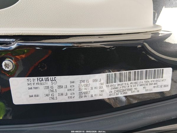 2017 DODGE GRAND CARAVAN SXT — I9