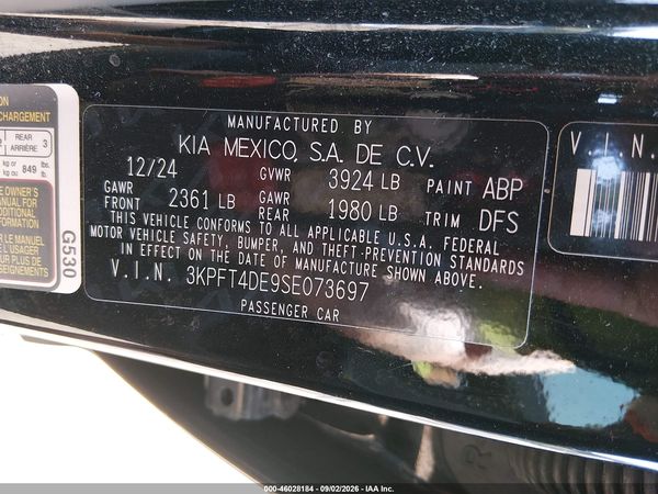 2025 KIA K4 LX — I9