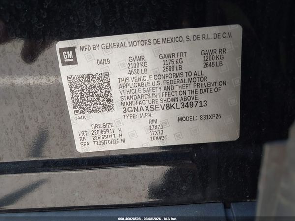 2019 CHEVROLET EQUINOX LS — I9