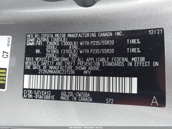 2022 LEXUS RX 350 350 Premium — I9