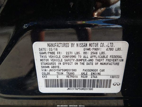 2016 INFINITI Q50 2.0T PREMIUM — I9