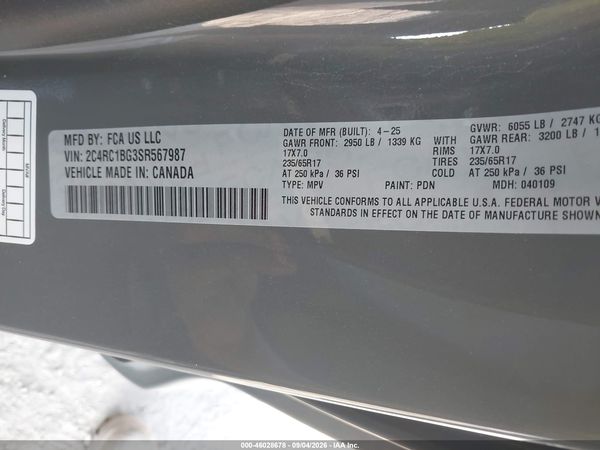 2025 CHRYSLER PACIFICA SELECT