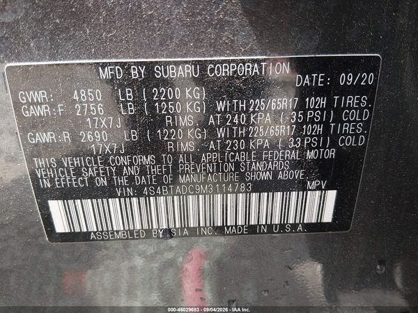 2021 SUBARU OUTBACK PREMIUM