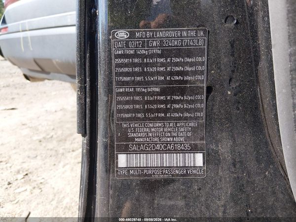 2012 LAND ROVER LR4 HSE