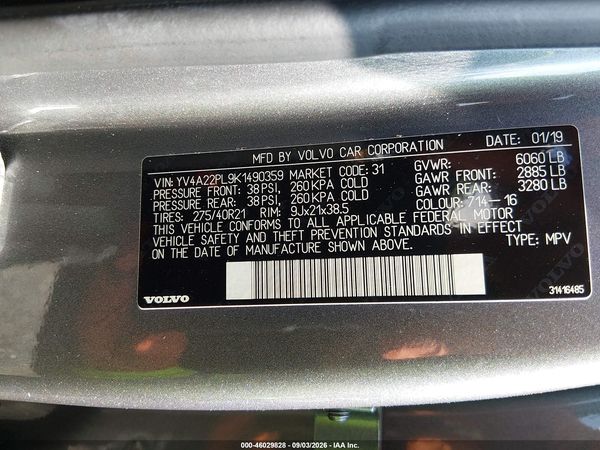 2019 VOLVO XC90 T6 INSCRIPTION — I9