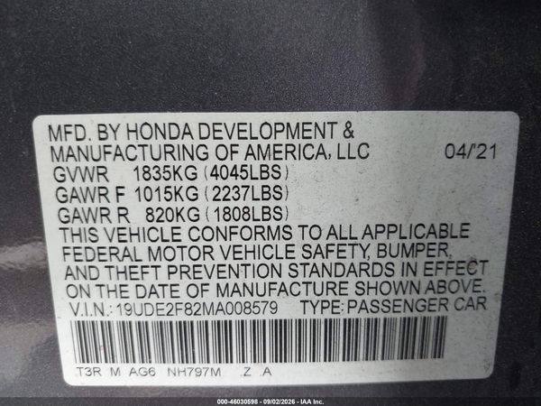 2021 ACURA ILX — I9