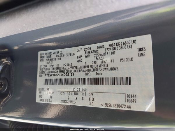 2020 FORD F-150 XLT