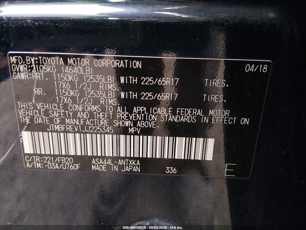 2018 TOYOTA RAV4 LE