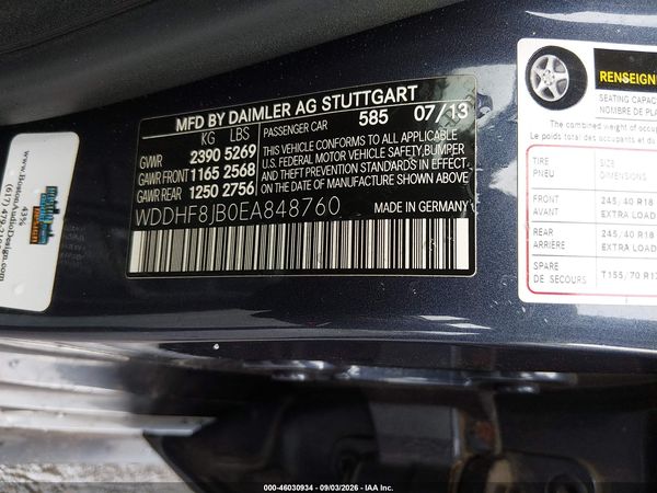 2014 MERCEDES-BENZ E 350 4MATIC — I9