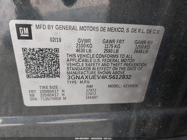 2019 CHEVROLET EQUINOX LT — I9