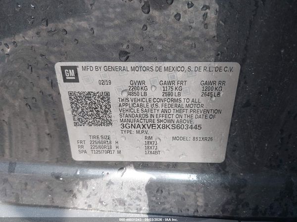 2019 CHEVROLET EQUINOX LT — I9