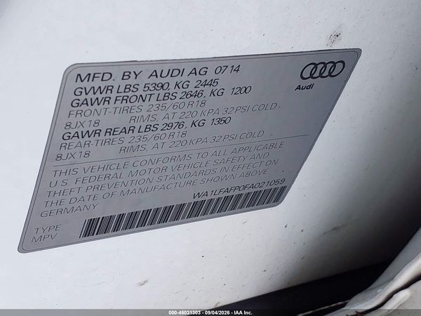 2015 AUDI Q5 PREMIUM PLUS — I9