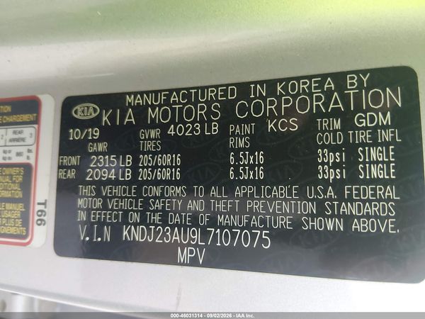 2020 KIA SOUL LX — I9