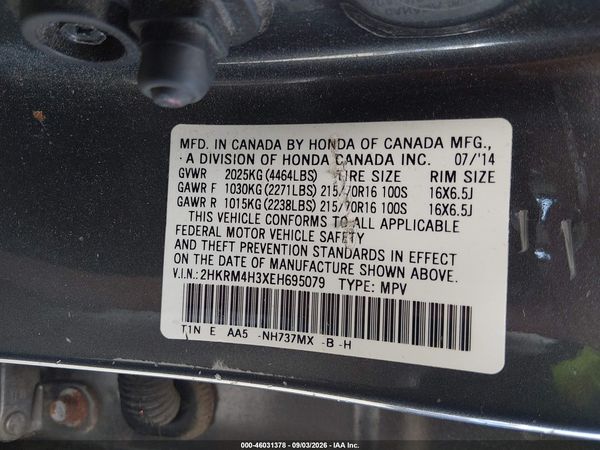 2014 HONDA CR-V LX — I9