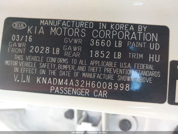 2017 KIA RIO LX