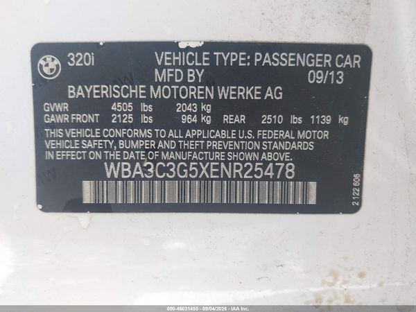 2014 BMW 320I XDRIVE