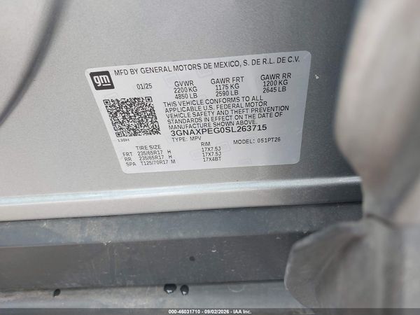 2025 CHEVROLET EQUINOX AWD LT — I9
