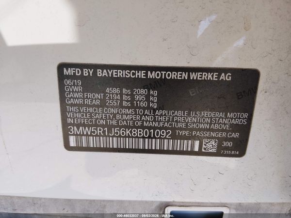 2019 BMW 330I — I9