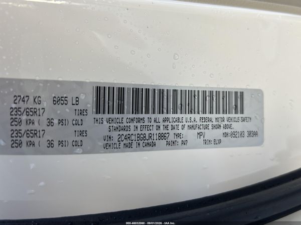 2018 CHRYSLER PACIFICA TOURING L