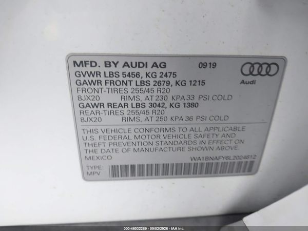 2020 AUDI Q5