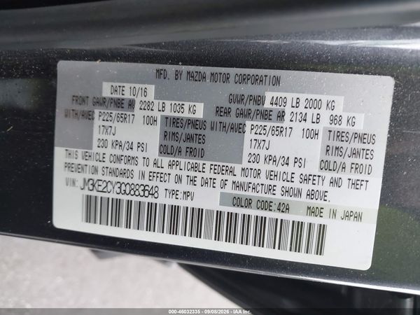 2016 MAZDA CX-5 TOURING — I9