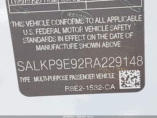 2024 LAND ROVER RANGE ROVER P530 SE — I9