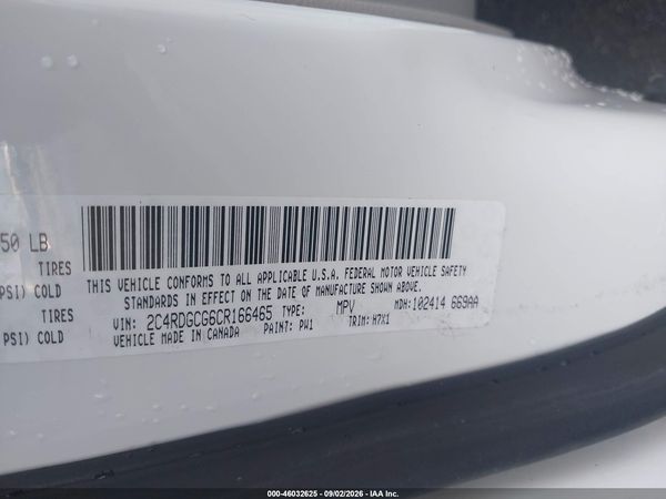 2012 DODGE GRAND CARAVAN SXT — I9