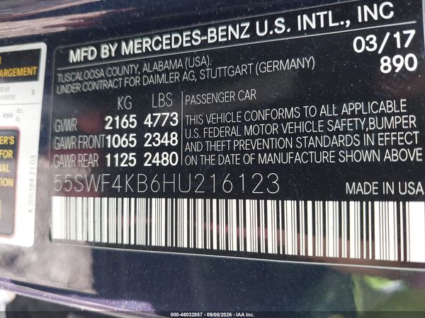 2017 MERCEDES-BENZ C 300 SPORT 4MATIC — I9