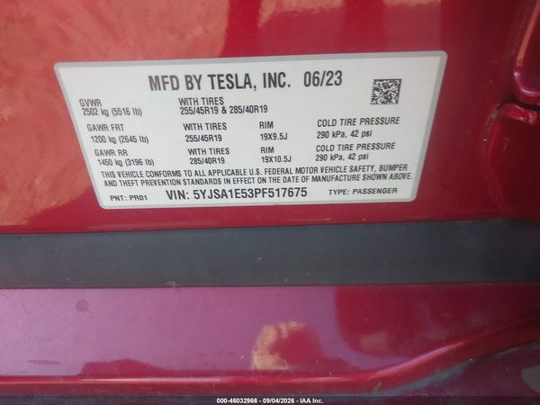 2023 TESLA MODEL S — I9