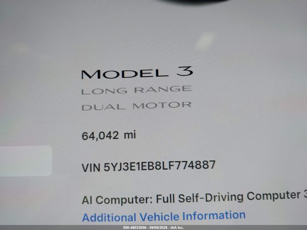 2020 TESLA MODEL 3 — I118