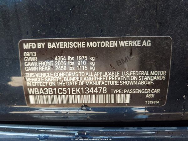 2014 BMW 320I SA