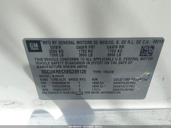 2014 CHEVROLET SILVERADO 1500 1LT — I9