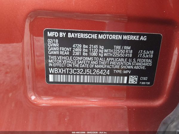 2018 BMW X1 XDRIVE28I — I9