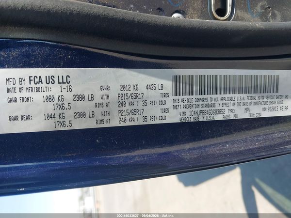 2016 JEEP PATRIOT SPORT — I9