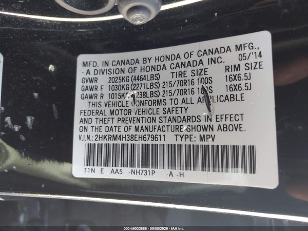 2014 HONDA CR-V LX — I9