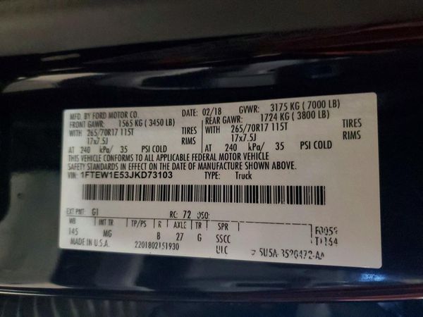 2018 FORD F150