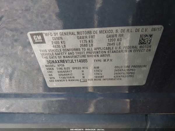 2018 CHEVROLET EQUINOX LS — I9