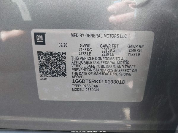2020 CADILLAC CT5 PREMIUM LUXURY — I9