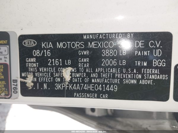 2017 KIA FORTE LX — I9